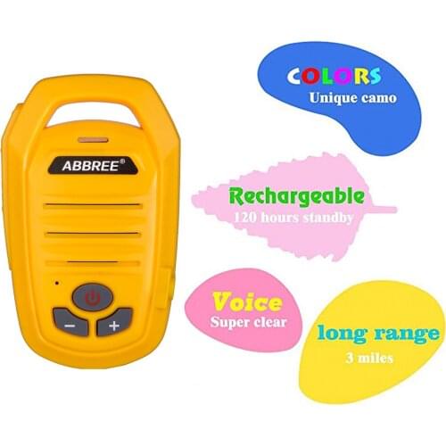 Abbree AR-639 Mini Walkie Talkie Radio free license 0.5W FRS Handsfree VOX Children two Way Radio Transceiver Gift Comunicador