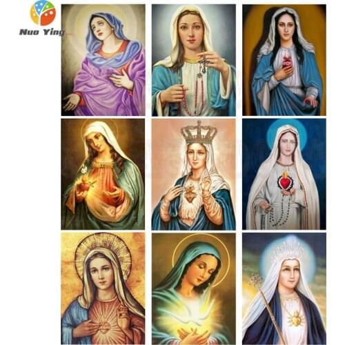 Diamant Schilderen Virgin Mary Painting DIY 5d Daimond Painting Diamond embroidery icons religious Picture By Numbers Mosaic