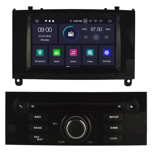Double 2 din 7" car gps navigation mirror link stereo video dvd player touch screen android car radio for PEUGEOT 407