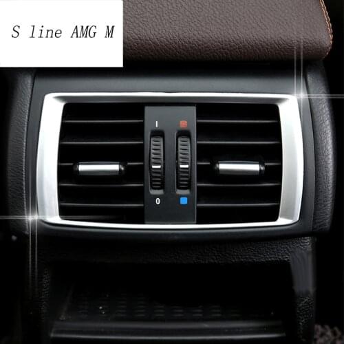 Car styling For BMW X3 F25 X4 F26 Rear air conditioning vent decorative frame air outlet trim sticker Covers auto Accessories