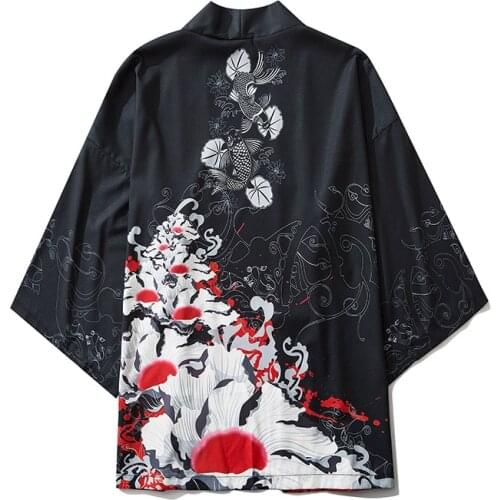 2020 Japanese Style Casual Kimono Streetwear Men Women Fashion Cardigan Japan Harajuku Anime Thin Robe Clothes