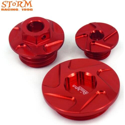 CNC Billet Engine Timing Cover Oil Filter Plugs Bolt Set For HONDA CRF150R 07-2020 CRF250R 10-17 CRF450R 02-16 CRF450X 2005-2017