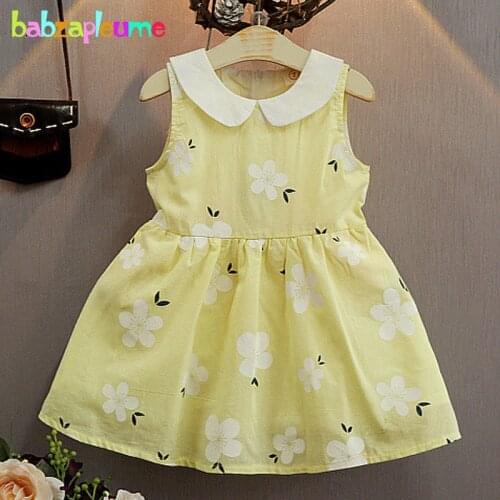 0-7Years/Summer Girls Dresses Sleeveless Children Princess Dress Toddler Clothing Lovely Flowers Baby Korean Kids Clothes BC1330