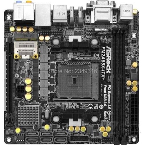 MINI-ITX ITX HTPC For ASRock FM2A88X-ITX+ Original Used Desktop Motherboard A88X Socket FM2+/FM2 DDR3 SATA3 USB3.0