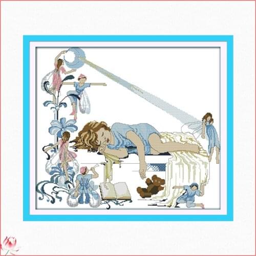 Sweet Dream Pattern Counted Cross Stitch Kit 14CT 11CT Embroidery Kit DIY Needlework Set Home Decoration Craft Painting Gift