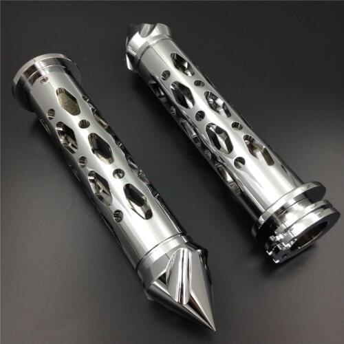 Aftermarket free shipping motorcycle accessories CNC Billet 7/8'spike bar ends Grips for Kawasaki Ninja ZX9 ZX10 ZX12 ZX14 CD