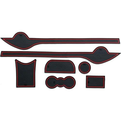 Anti-Slip Gate Slot Mat Rubber Cup Mats Coaster for Skoda Fabia 2 2007 - 2014 5J MK2 Combi Accessories Stickers