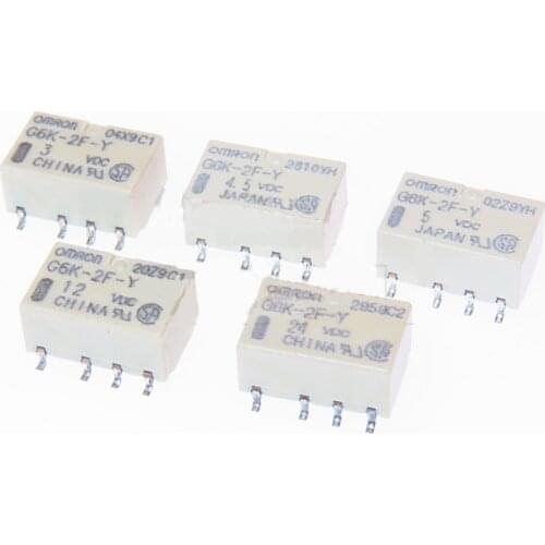 10PCS/LOT G6K-2F-Y-5VDC 12V 24V G6K-2P-Y-DC5V 12V 24V Omron relay brand new original