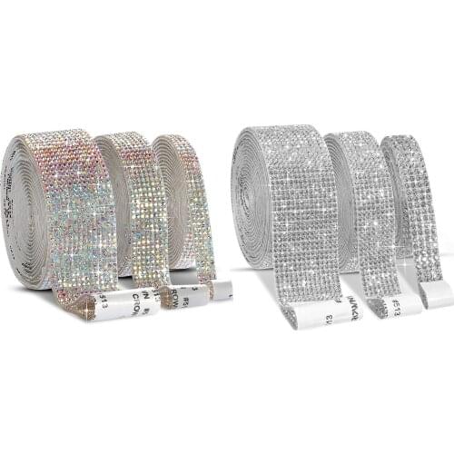 Rhinestone Ribbon Self-Adhesive Crystal Diamond Trims DIY Decoration Sticker