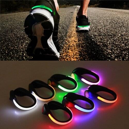 LED Luminous Shoe Clip Light Outdoor Running cycling Bicycle RGB Novelty Lighting Safety Night Warn lamp Glowing night lamp