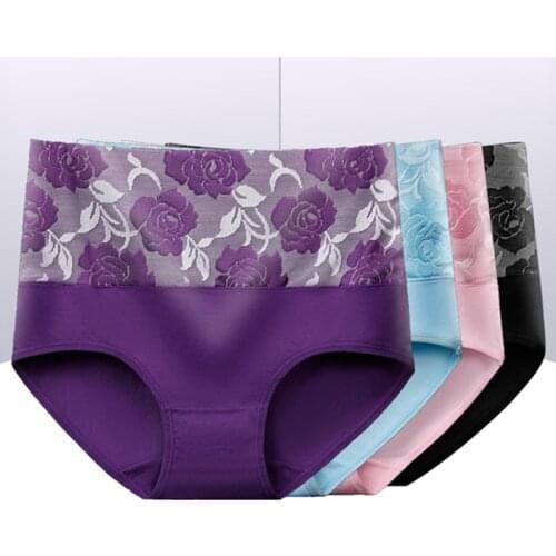 Cotton Womens Pression Panties Plus Size briefs Breathable Big Size High Waist Lingerie for Ladies Culotte Femme 3pcs/lot L-3XL