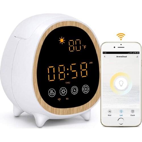 WiFi Smart Essential Oil Diffuser Ultrasonic Air Humidifier Works with Works With Alexa/Google App With Alarm Clock Schedules