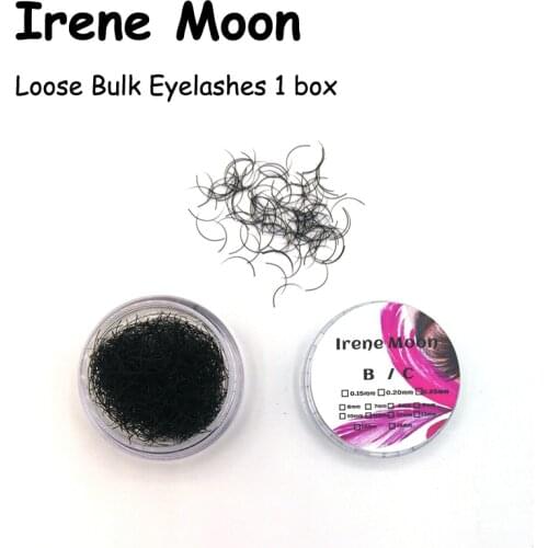 1pcs Black Individual False Eyelashes Extension Hair Loose Bulk Fake Eyelash C/B curl 0.15/0.20/0.25mm Thickness 6mm-15mm