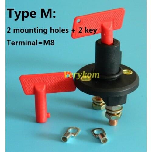 100pcs Wholesale Universal Battery Isolator Master Cut Off Cutoff Power Kill Switch 300A Car Truck Boat Auto