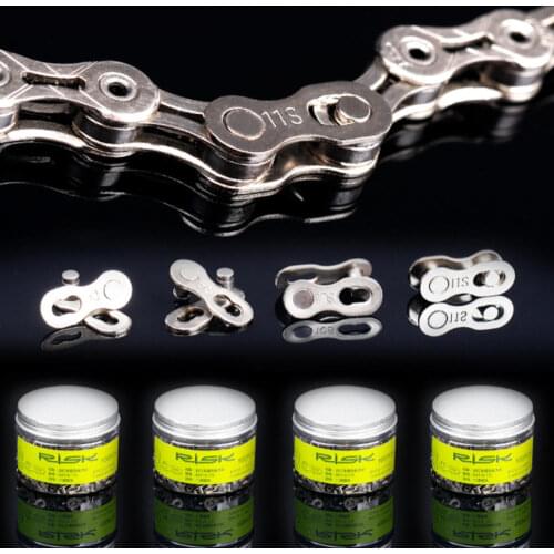 2Pcs Stainless Steel Bicycle Chain Link Connector Joints Magic Buttons Speed Quick Master Links Chain Mountain Bike Parts