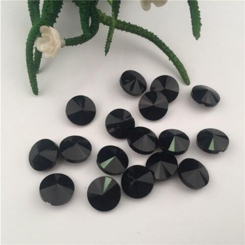 20Pcs 12MM Black Point Back Round Rhinestone For Hand Craft Sew On Clothes Shoes Wedding Dress Garments Decoration