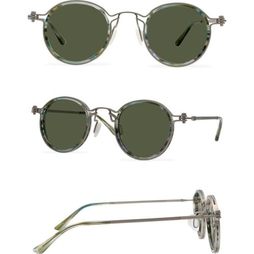 Belight Optical Japan Handmade Quality Cool Vintage Retro Women Men UV400 Protection with Case Oculos Punk Sunglasses SC031