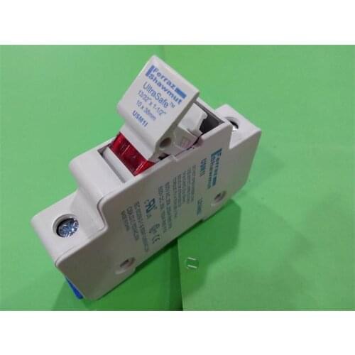 Free shipping 5pcs USM1I rail type fuse base 10X38 France Farey genuine new 32A690V with light
