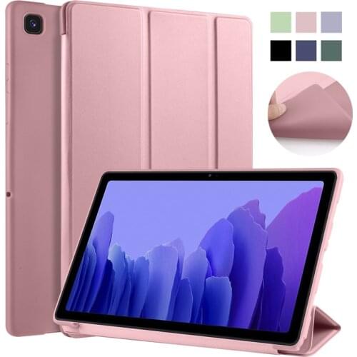 Tablet For Funda Huawei Matepad T10 T10s Case Tri-fold Leather Silicone Back Protective Cover For Huawei Matepad T 10 T 10s Case