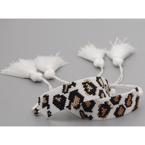 Go2boho Miyuki Bracelet Femme Leopard Pulseras Mujer Moda 2020 Tassel Jewelry Hand Loom Woven Adjustable Women Jewellery