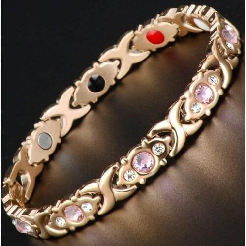 Personality Charm Sexy Healthy Energy Magnetic Gold Bracelet for Women Jewelry Gift