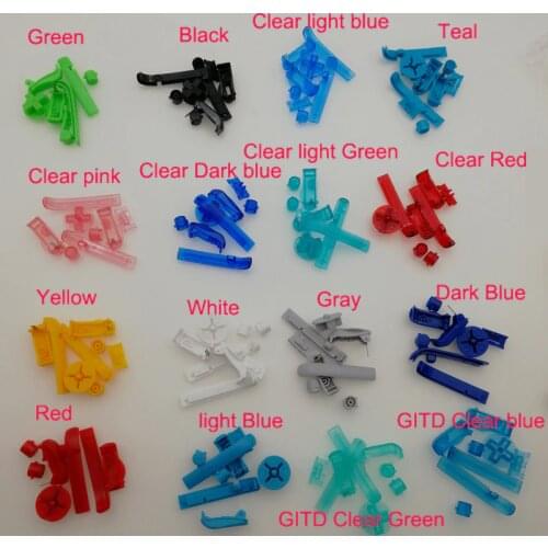 HISPEEDIDO AB Colorful L R Buttons Keypads for Gameboy Advance Buttons Frame for GBA D Pads Power ON OFF Buttons
