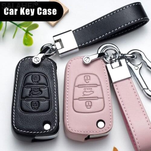 Leather Car Key Cover Case For Kia Rio QL Sportage Ceed Cerato Forte R GT Stinger Sorento Optima K2 K3 K4 K5 Picanto Accessories