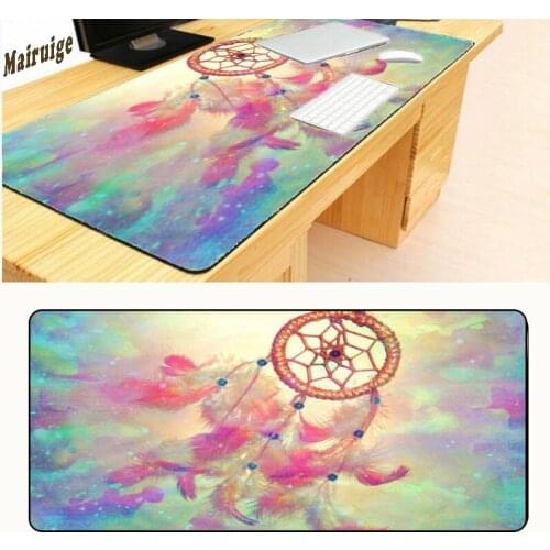Mairuign Girls Dreamcatcher Free Shipping Rubber Sliding Game Notebook Durable Large Game Mouse Pad Cuff 900*400*3mm