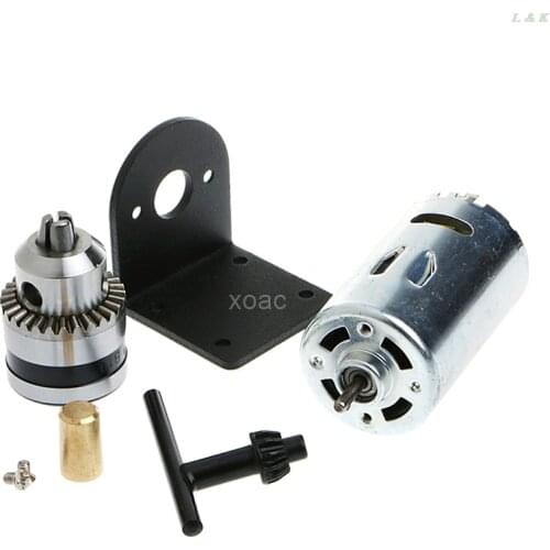 Mini Hand Drill DIY Lathe Press 555 Motor w/ 1/8" Chuck+ Mounting Bracket 12-36V M08 dropship