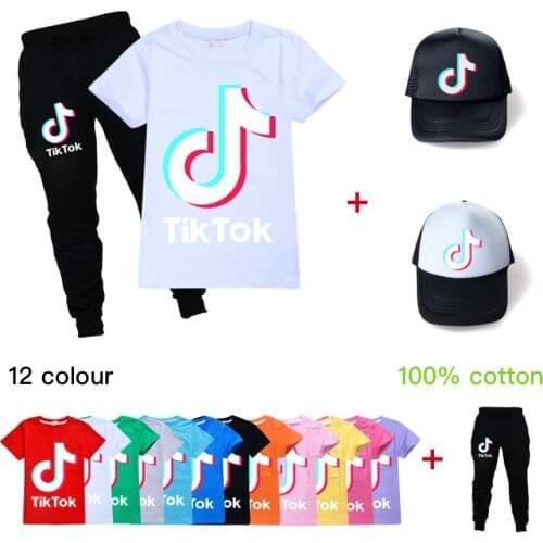 Fashion Baby Girls Boys Clothes Set Cotton Casual Letter T-Shirt + Pants + Hat 3pcs Toddler Outfit Teenagers Tracksuits 2-16Year
