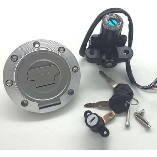 Motorcycle Ignition Switch Fuel Gas Cap Lock Key Kit For Yamaha YZF-R6 2003-2005