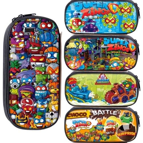 Cartoon Super Zings Cosmetic Case Cute Pencil Case Child Pen Bag Beautiful Pencil Bag Kawaii Pen Case Superzings Pencil Holder