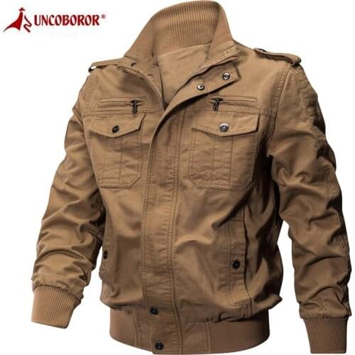 2020 Autumn Military Jacket Men Spring Casual Cotton Washed Coat Streetwear Euro Size Bomber Flight Army Tactical Pilot Jackets