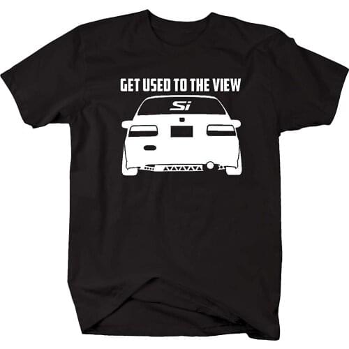 Men Fashion Tshirts Funny Streetwear Brand Clothing Japan Car Civic Lowered Si Get Used The The View Racer wholesale T Shirts