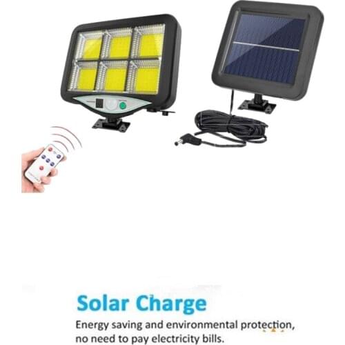 Seperable 120LED Solar Light Outdoor Solar Lamp PIR Motion Sensor Wall Light Waterproof Solar Powered light for Garden street De