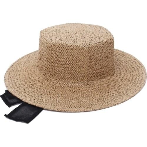 New Fashion Ladies Hexagonal Paper Hat Women Sun Beach Hats With Long Belt Spring Summer Party Hat Dropshipping