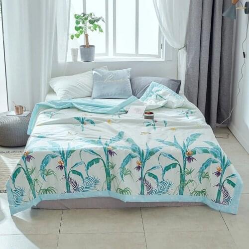 Cotton Premium Printing Quilt Bedspread Coverlet Quilted Ultra Soft Blankets Bed Comforter Bed Covers free shipping 1pc #sw