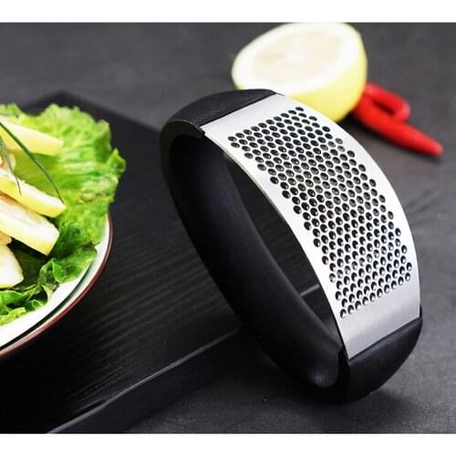 Garlic Presses Manual Stainless Steel Garlic Mincer Chopping Garlic Tools Curve Fruit Vegetable Tools Kitchen Gadgets AX-2012