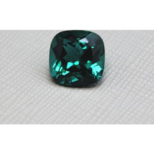 Excellent Verdelite Green Tourmaline created gemstone beads for jewelry making diy gemstones stones flawless fat square shape