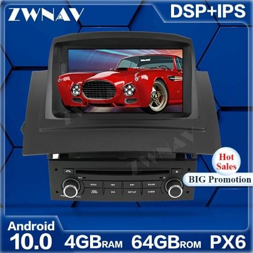 PX6 4+64GB Android 10.0 Car Multimedia Player For Renault Megane 2 Fluence car GPS Navi Radio navi stereo Touch screen head unit