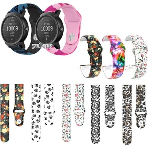 20mm Camo Silicone Watch Band Strap for Haylou LS02 Smart Watch Wrist band for Ticwatch 2 E strap for Huawei Watch GT2 42mm band