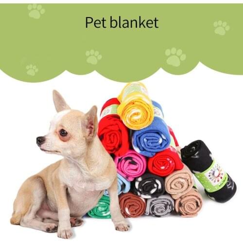 Dog Cat Blankets On The Bed Pet Sofa Cushions Towel Reversible Fleece Warm Bath Towel Mat Kennel Accessories Supplies Comfortabl
