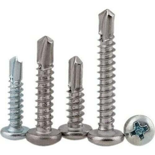 M4.2M4.8 410 stainless steel/carbon steel round head self drilling/tapping screw