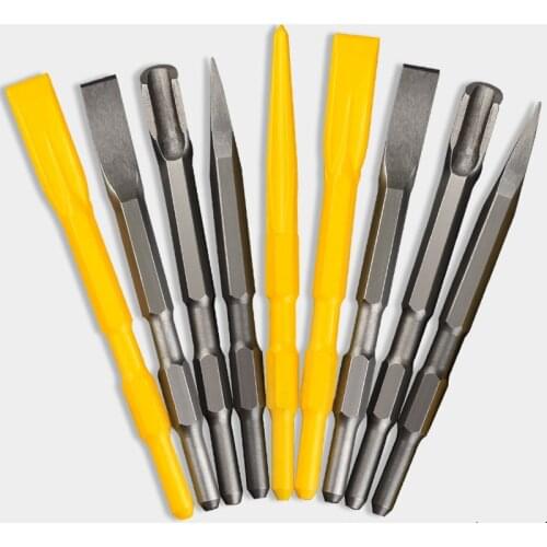 Hex Handle Electric Impact Hammer Chisel Drill Bit Concrete Brick Wall Drilling Groove Gouge Flat Masonry Chisel Removal Scraper