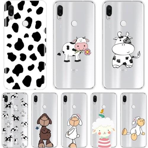 Phone Case Silicone For Xiaomi Redmi Note 7 7S PRO Cow Sheep Animal Goat Cute Back Cover For Xiaomi Redmi K20 PRO GO 7 7A Y2 Y3