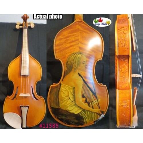Baroque style SONG Master violin 4/4 drawing in bakc carved in the rib #11585