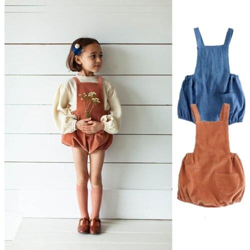 Soor Ploom Toddler Girl Bloomers Little Boys Beautiful Corduroy Overalls High Quality Euripean Style Baby Sling Overall Bloomer