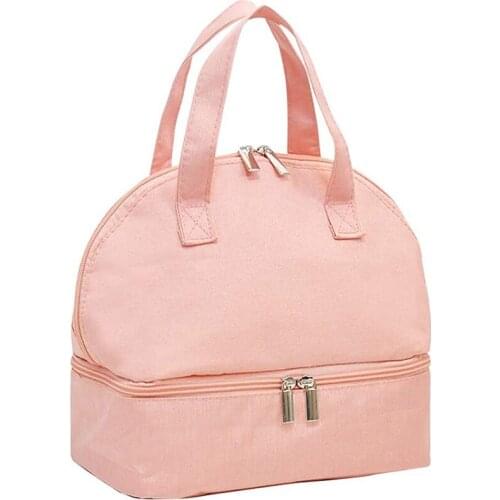 Double Compartment Lunch Bag for Women &Kids Insulated Tote Lunch Bag Waterproof Leakproof Cooler Lunch Bag