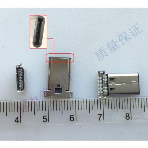 Type-C male USB 3.1 plug male data charging plug 22P 2p sink connector