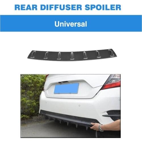 Universal Fin Diffuser Spoiler Roof Spoiler Wing Black Rear Bumper Lip For BMW F30 E60 Ford Mazida 6 VW Golf 7 AMG